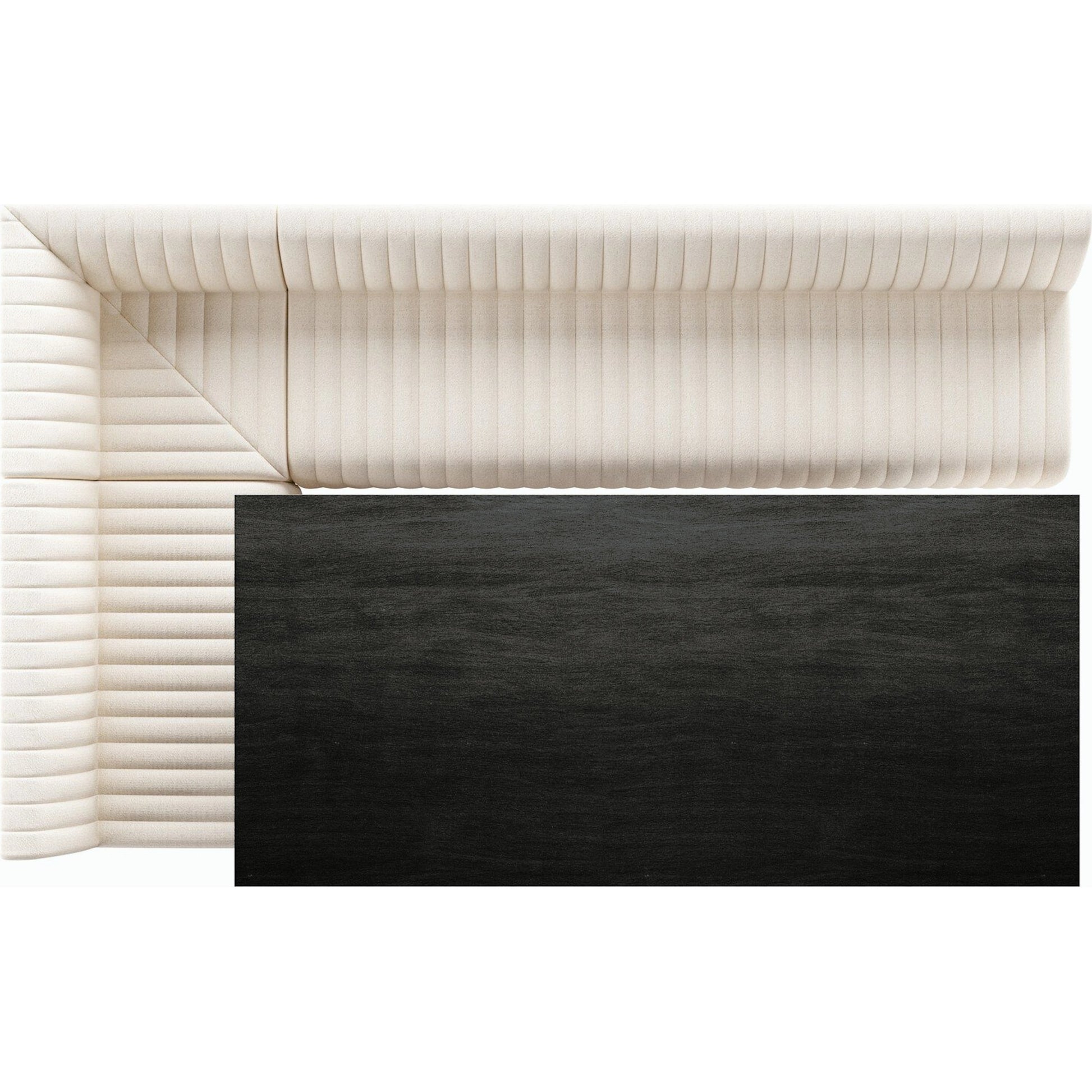 Augustine Dining Banquette by Four Hands in capri oatmeal. Made from 100% polyester, 80% polyurethane foam, 20% polyester fiber in a modern style.