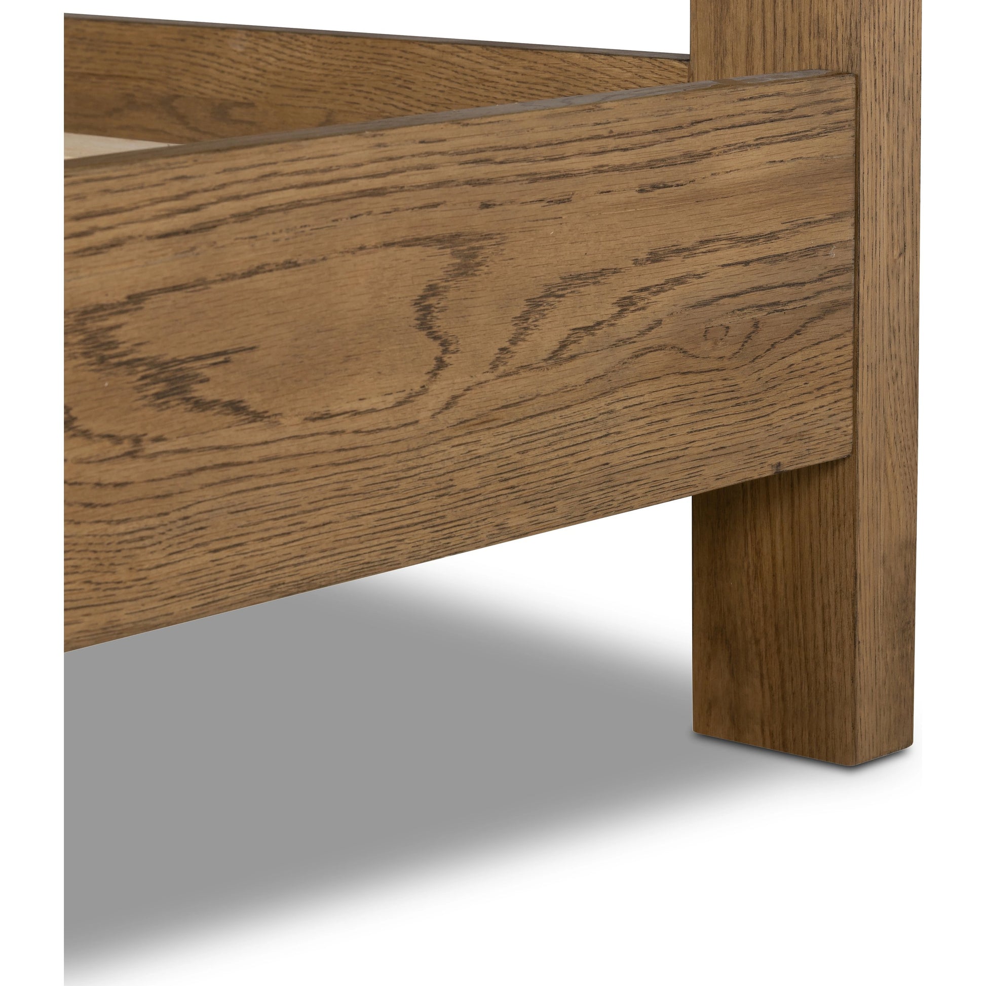 Meadow Bed by Four Hands in tawny oak. Made from oak veneer in a modern style.