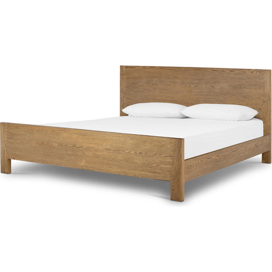 Meadow Bed by Four Hands in tawny oak. Made from oak veneer in a modern style.