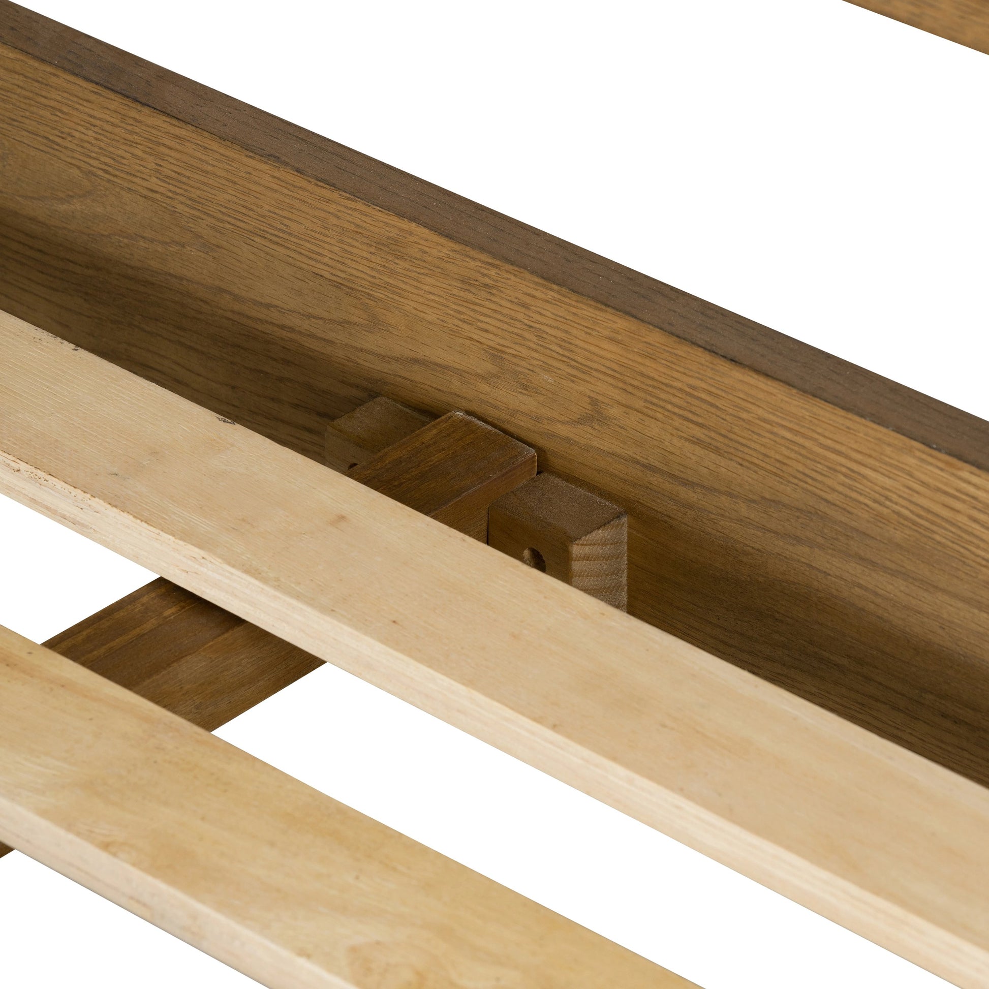 Meadow Bed by Four Hands in tawny oak. Made from oak veneer in a modern style.