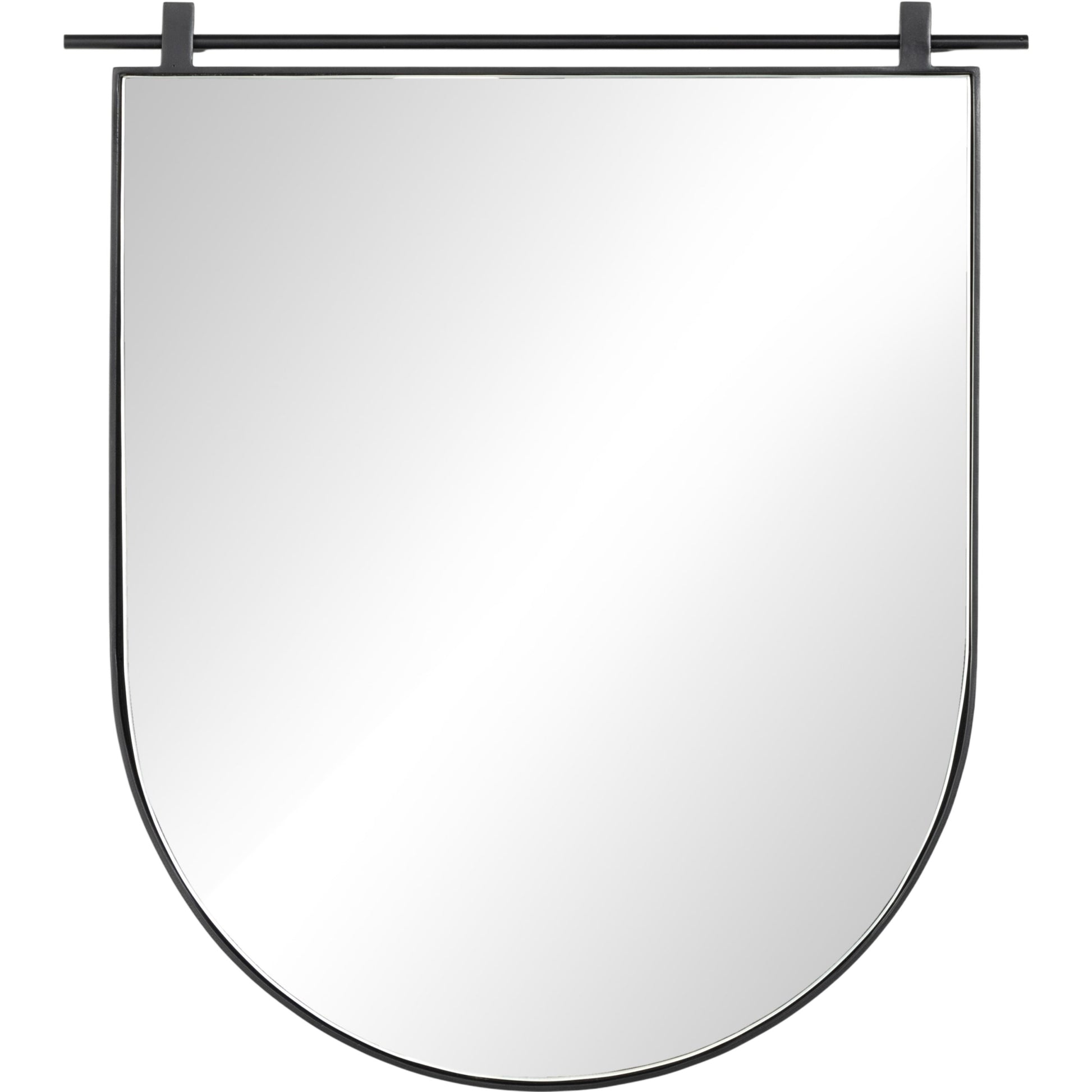Chico Small Arch Mirror by Four Hands. Made from iron, engineered hardwood, mirror in a cottage & farmhouse style.