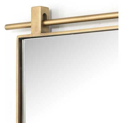 Chico Small Arch Mirror by Four Hands. Made from iron, engineered hardwood, mirror in a cottage & farmhouse style.