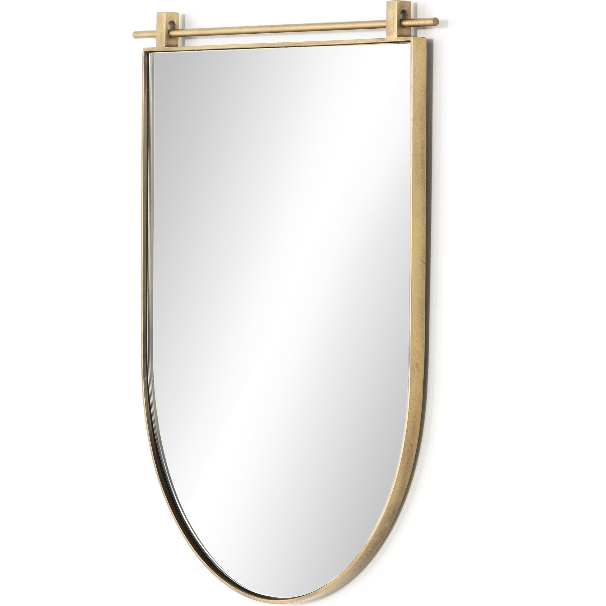 Chico Small Arch Mirror by Four Hands. Made from iron, engineered hardwood, mirror in a cottage & farmhouse style.