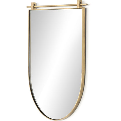 Chico Small Arch Mirror by Four Hands. Made from iron, engineered hardwood, mirror in a cottage & farmhouse style.
