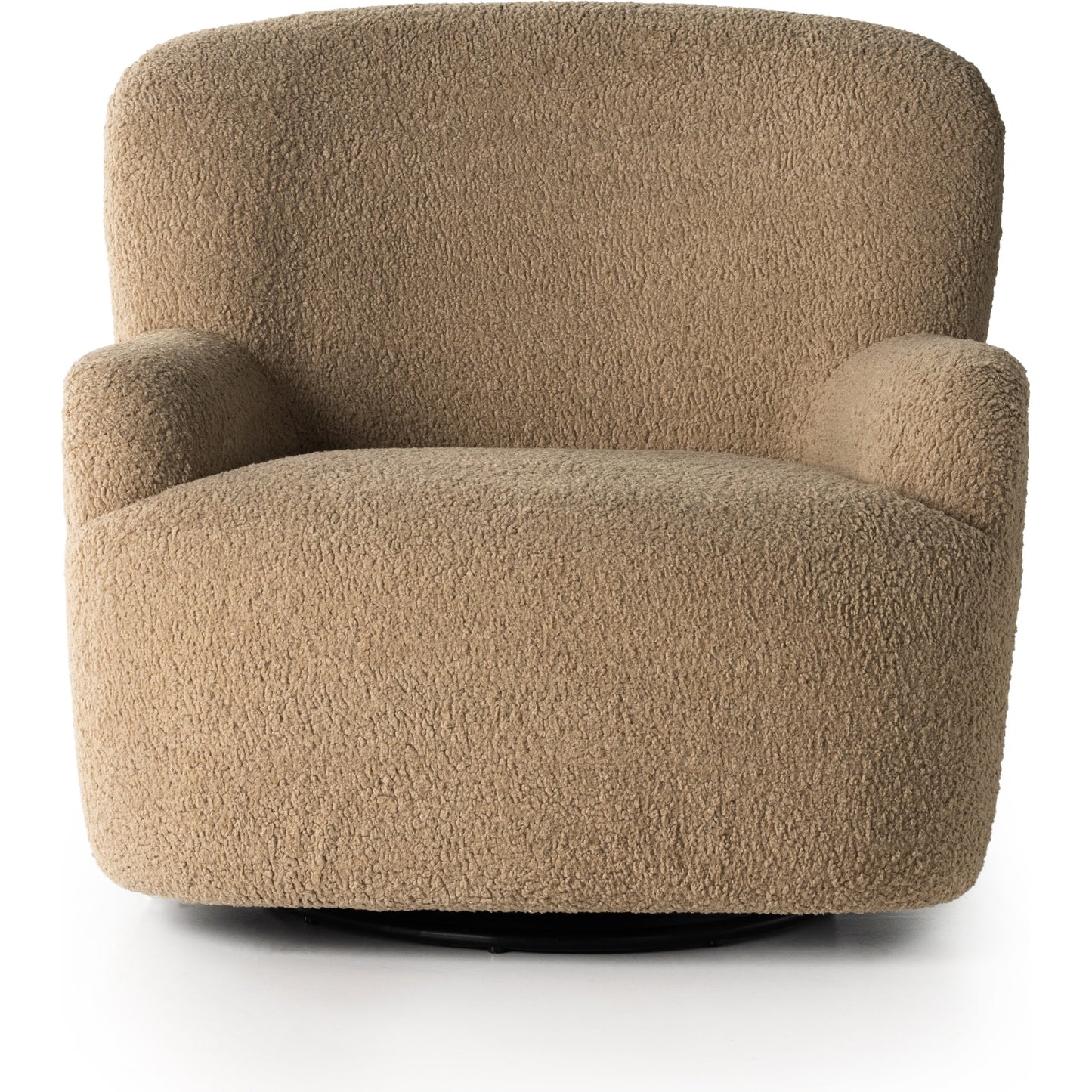 003 SI-1902880 | Additional Silo | Kadon Swivel Chair by Four Hands in sheepskin camel. Made from 100% polyester, eucalyptus plywood, 100% polypropylene in a modern style.