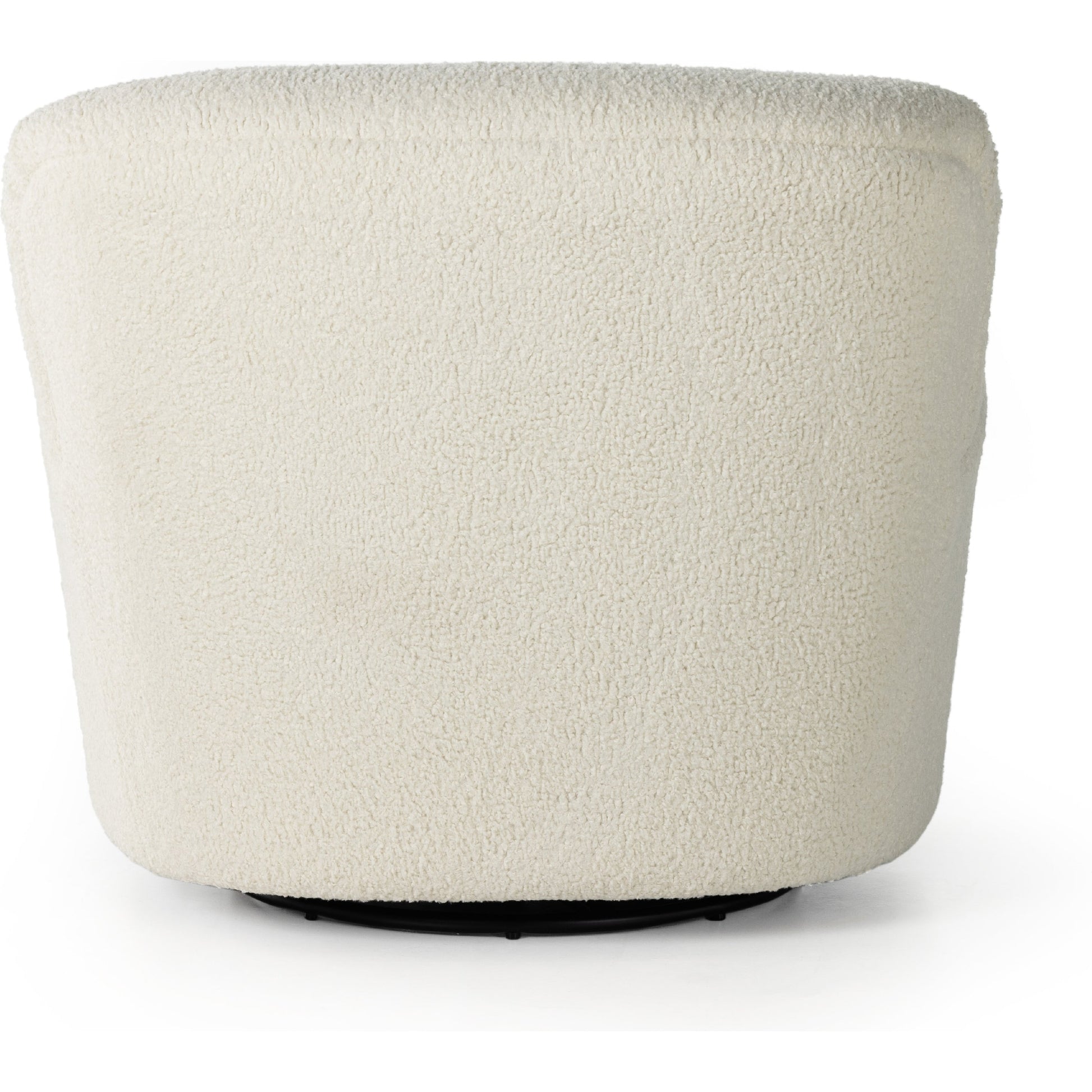 Kadon Swivel Chair by Four Hands in sheepskin camel. Made from 100% polyester, eucalyptus plywood, 100% polypropylene in a modern style.