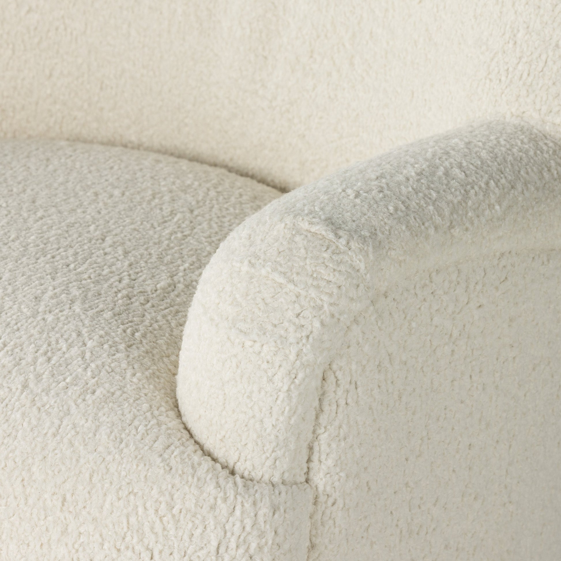 Kadon Swivel Chair by Four Hands in sheepskin camel. Made from 100% polyester, eucalyptus plywood, 100% polypropylene in a modern style.