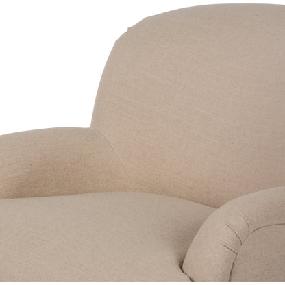 Kadon Swivel Chair by Four Hands in sheepskin camel. Made from 100% polyester, eucalyptus plywood, 100% polypropylene in a modern style.