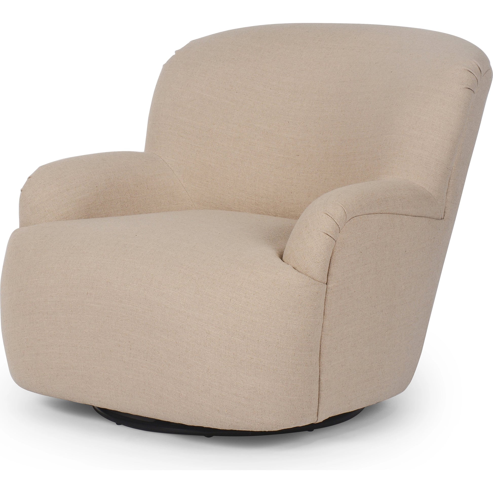 Kadon Swivel Chair by Four Hands in sheepskin camel. Made from 100% polyester, eucalyptus plywood, 100% polypropylene in a modern style.