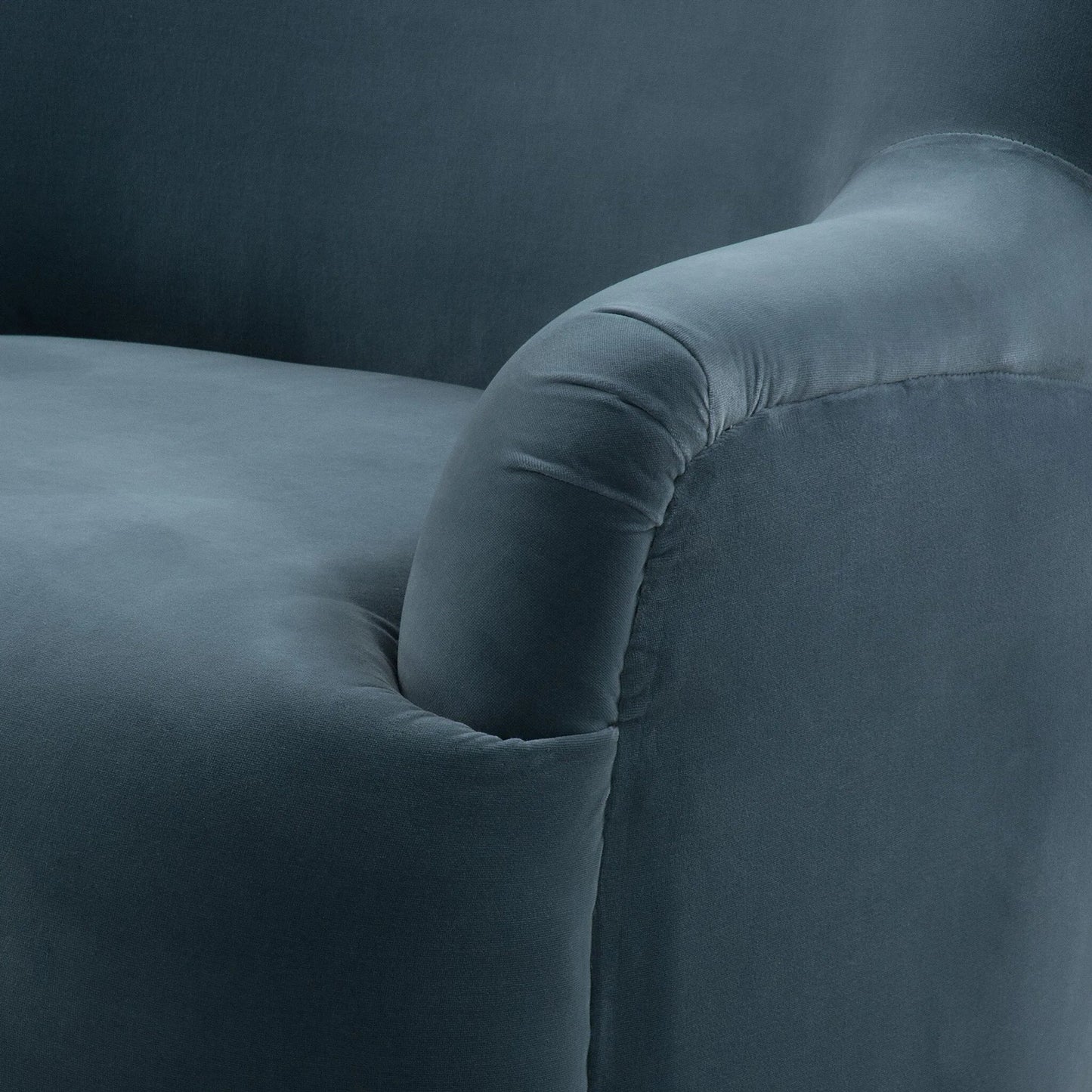 006 SI-2473245 | Closeup | Kadon Blue Swivel Chair by Four Hands in surrey bay. Made from 76.8% cotton, 23.2% polyester in a eclectic & global style.