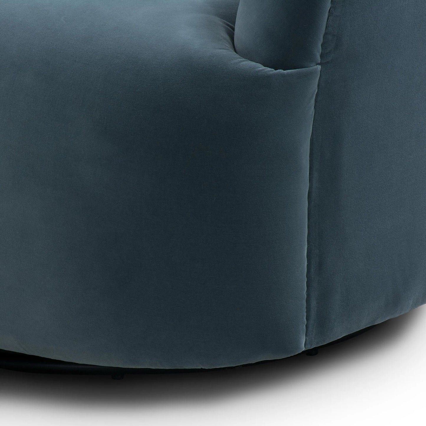 008 SI-2473245 | Closeup | Kadon Blue Swivel Chair by Four Hands in surrey bay. Made from 76.8% cotton, 23.2% polyester in a eclectic & global style.