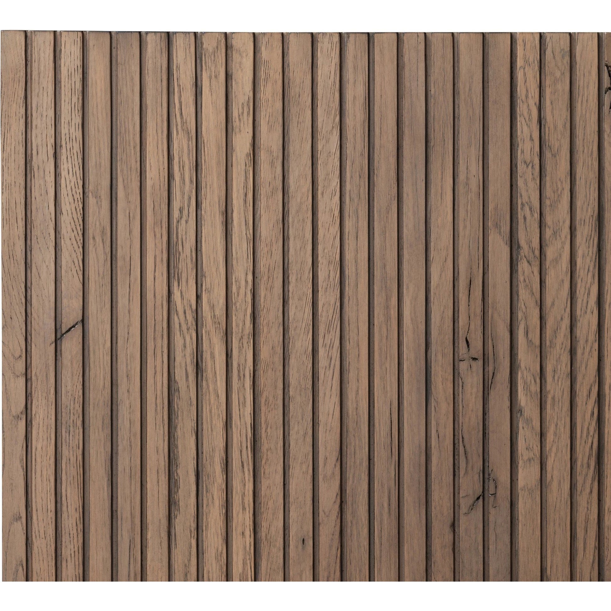 Leo Bed by Four Hands in rustic grey. Made from thick oak veneer, solid oak in a modern style.