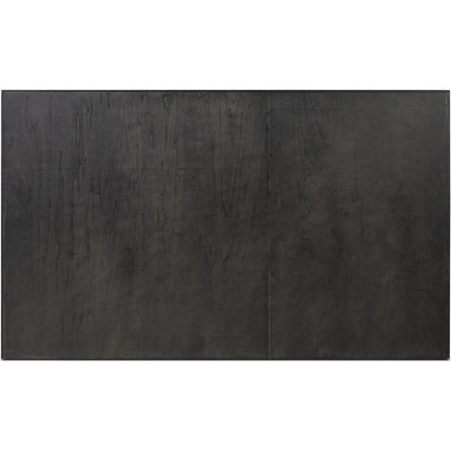 Leo Bed by Four Hands in smoked black, smoked black veneer. Made from solid oak, thick oak veneer in a unique style.