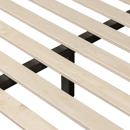 Leo Bed by Four Hands in smoked black, smoked black veneer. Made from solid oak, thick oak veneer in a unique style.