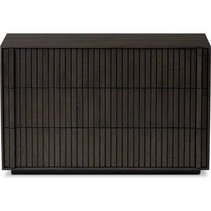 Leo Nightstand by Four Hands. Made from thick oak veneer, solid oak in a transitional style.