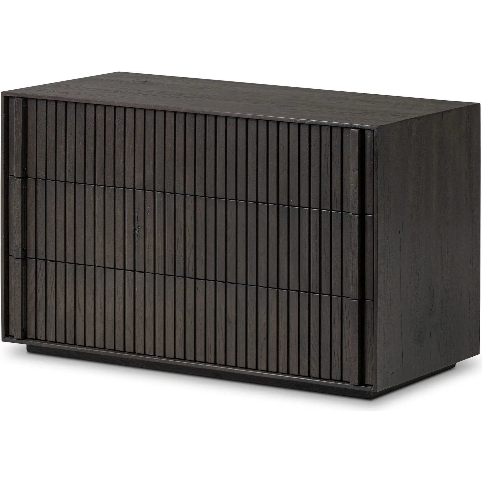 Leo Nightstand by Four Hands. Made from thick oak veneer, solid oak in a transitional style.