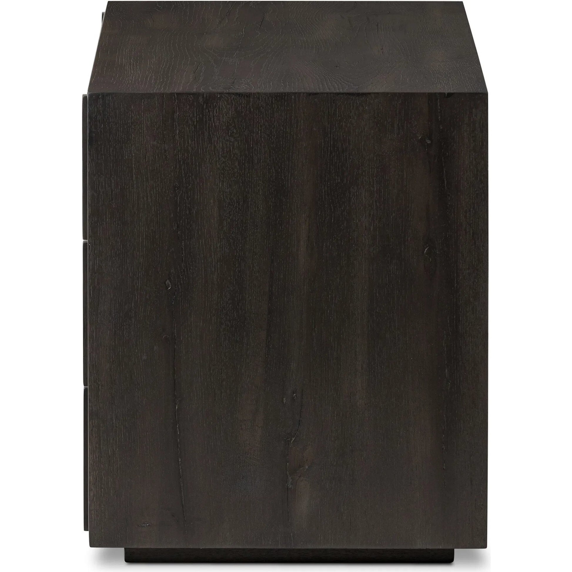 Leo Nightstand by Four Hands. Made from thick oak veneer, solid oak in a transitional style.