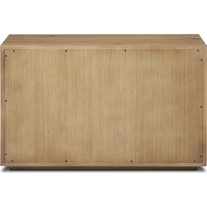 Leo Nightstand by Four Hands. Made from thick oak veneer, solid oak in a transitional style.