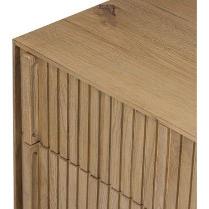 Leo Nightstand by Four Hands. Made from thick oak veneer, solid oak in a transitional style.