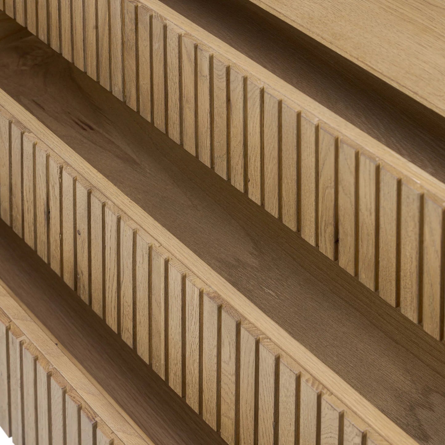 018 SI-2519226 | Closeup | Leo Nightstand by Four Hands. Made from thick oak veneer, solid oak in a transitional style.