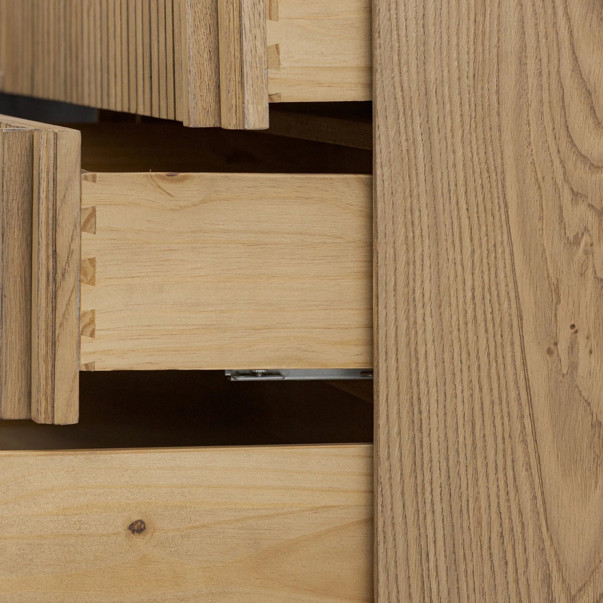 Leo Nightstand by Four Hands. Made from thick oak veneer, solid oak in a transitional style.
