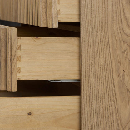 Leo Nightstand by Four Hands. Made from thick oak veneer, solid oak in a transitional style.