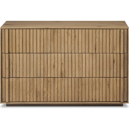 Leo Nightstand by Four Hands. Made from thick oak veneer, solid oak in a transitional style.