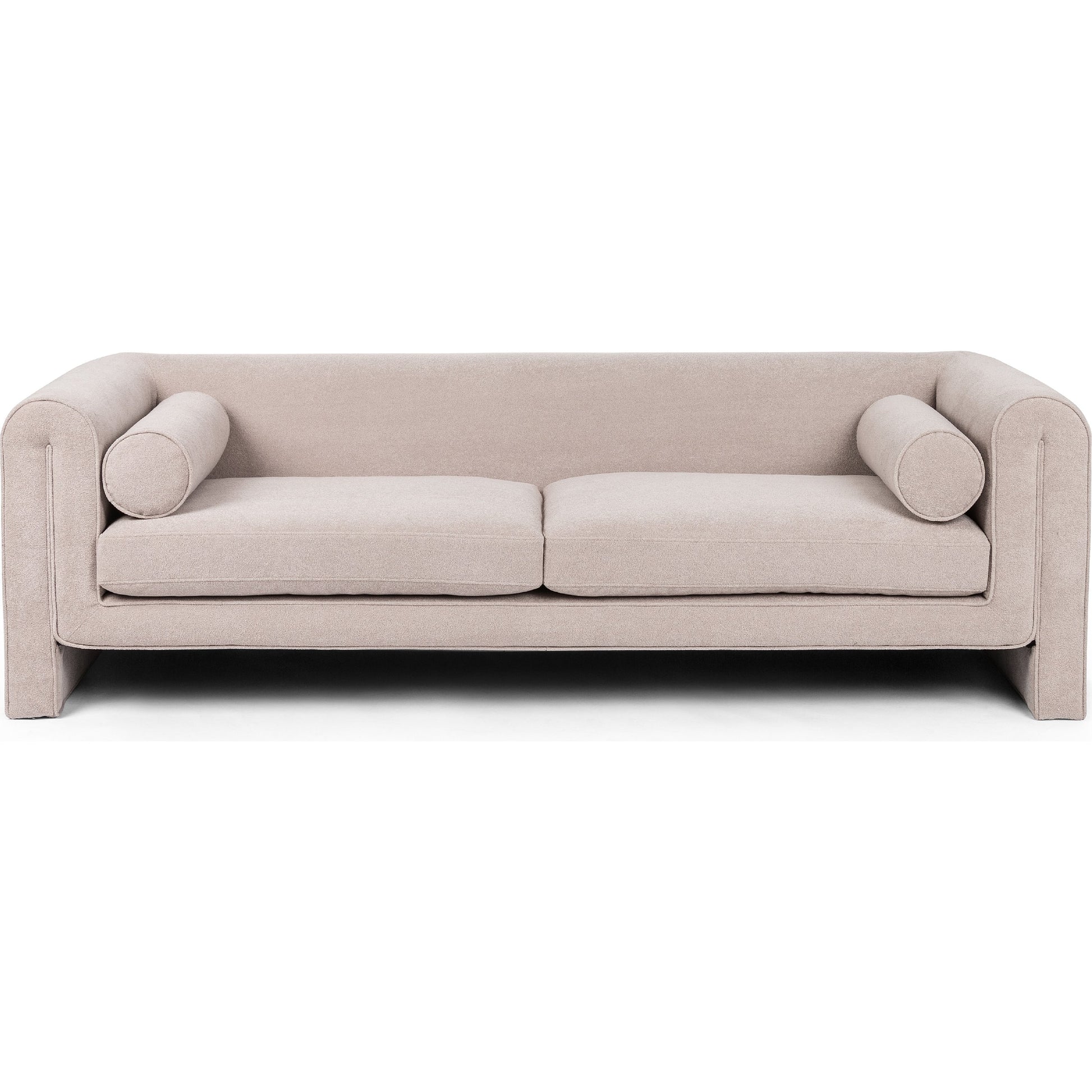 Mitchell Sofa by Four Hands in piermont sand. Made from 100% polyester, eucalyptus plywood, 100% polypropylene in a transitional style.