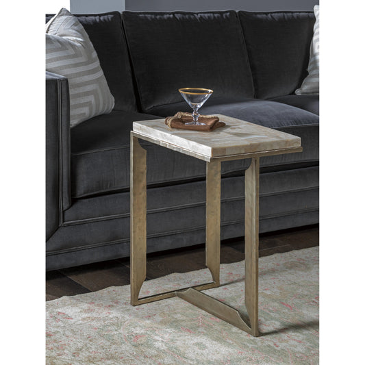 Woodrow Spot Table by Artistica Home in bronze leaf. Made from unique in a modern style.