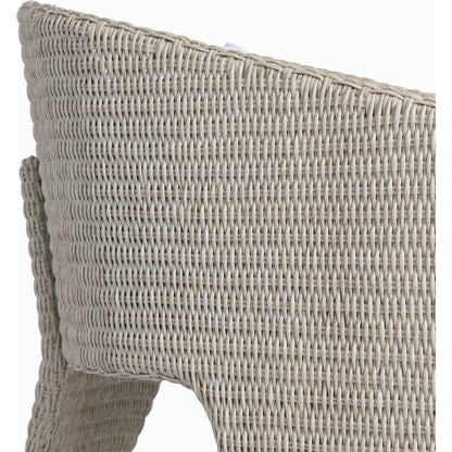 Fae Outdoor Chair by Four Hands in stinson white. Made from 100% olefin, 100% polyethylene, 91% polyurethane foam pad, 9% polyester fiber batting in a modern style.