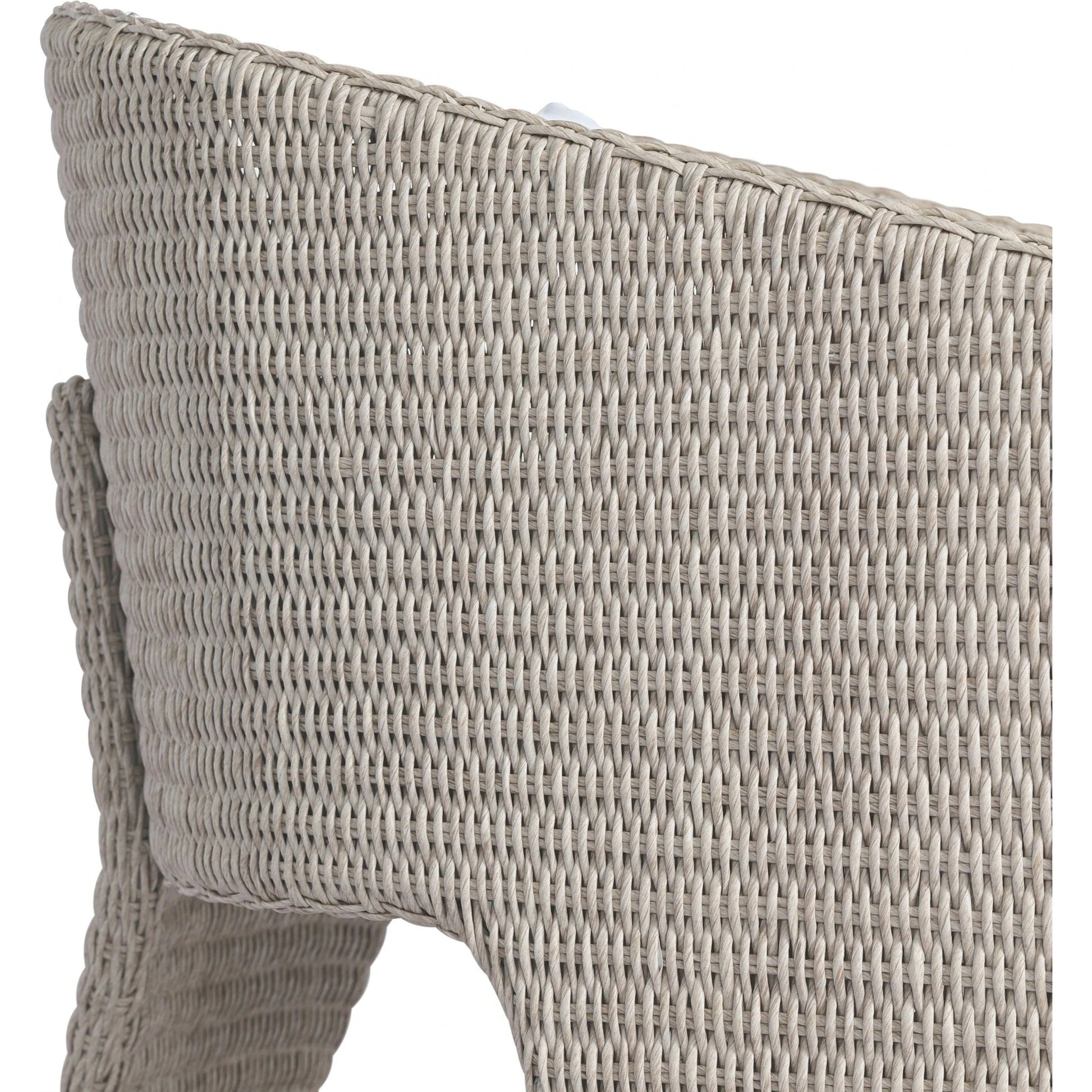 Fae Outdoor Chair by Four Hands in stinson white. Made from 100% olefin, 100% polyethylene, 91% polyurethane foam pad, 9% polyester fiber batting in a modern style.