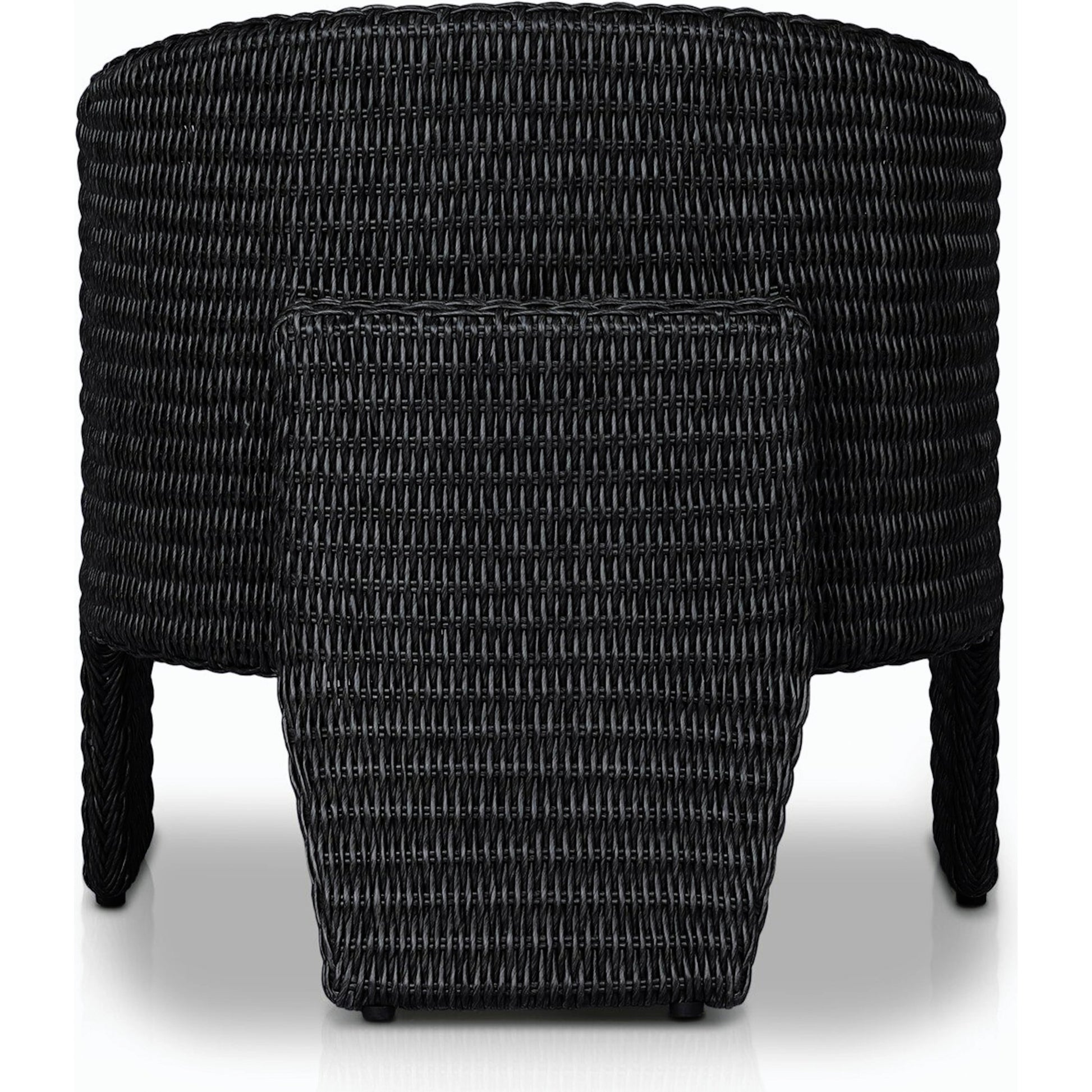 Fae Outdoor Chair by Four Hands in stinson white. Made from 100% olefin, 100% polyethylene, 91% polyurethane foam pad, 9% polyester fiber batting in a modern style.