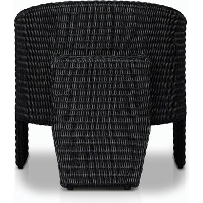 Fae Outdoor Chair by Four Hands in stinson white. Made from 100% olefin, 100% polyethylene, 91% polyurethane foam pad, 9% polyester fiber batting in a modern style.