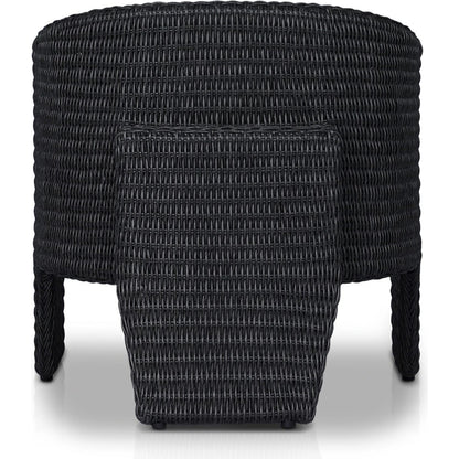 Fae Outdoor Chair by Four Hands in stinson white. Made from 100% olefin, 100% polyethylene, 91% polyurethane foam pad, 9% polyester fiber batting in a modern style.