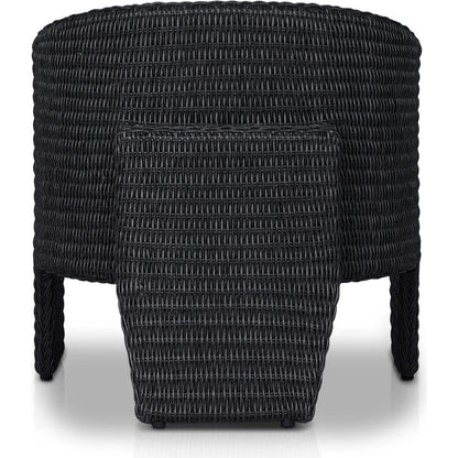 Fae Outdoor Chair by Four Hands in stinson white. Made from 100% olefin, 100% polyethylene, 91% polyurethane foam pad, 9% polyester fiber batting in a modern style.