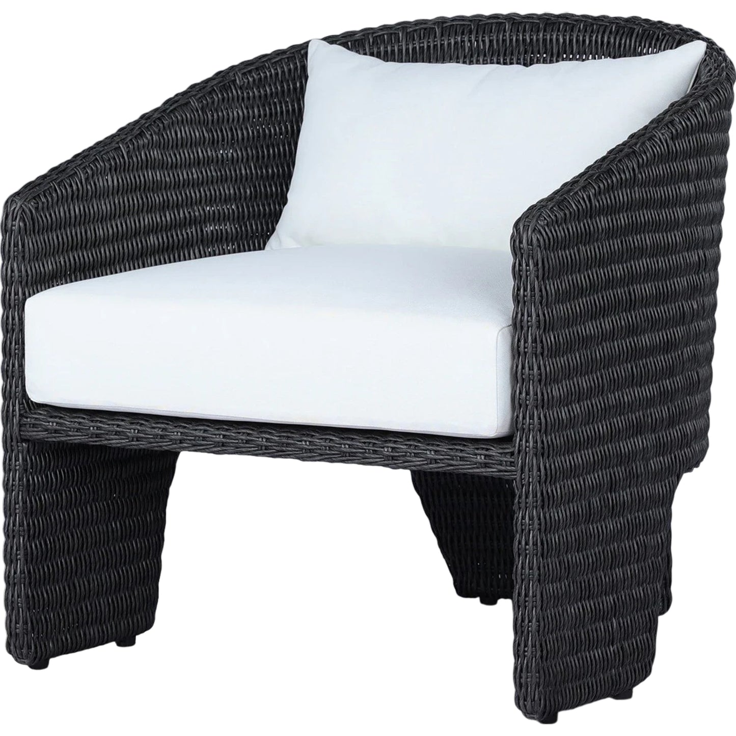 015 SI-2137313 | Primary Silo | Fae Outdoor Chair by Four Hands in stinson white. Made from 100% olefin, 100% polyethylene, 91% polyurethane foam pad, 9% polyester fiber batting in a modern style.