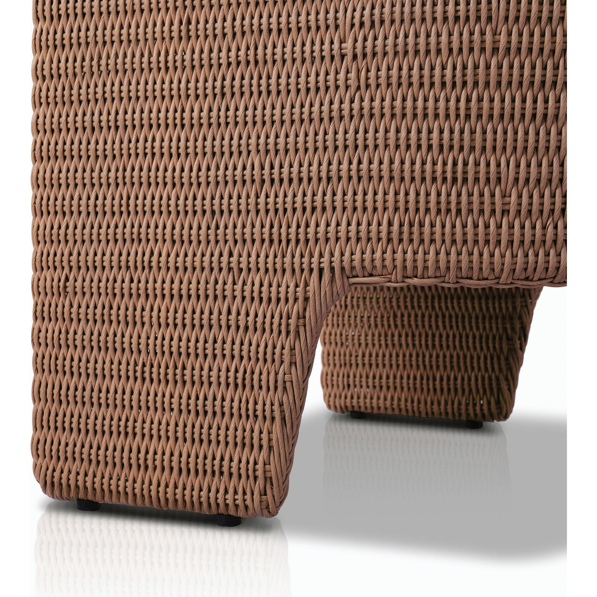 Fae Outdoor Chair by Four Hands in stinson white. Made from 100% olefin, 100% polyethylene, 91% polyurethane foam pad, 9% polyester fiber batting in a modern style.