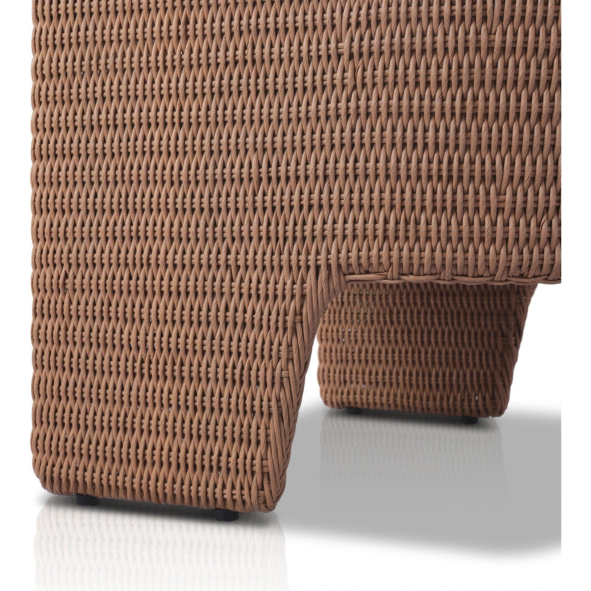 Fae Outdoor Chair by Four Hands in stinson white. Made from 100% olefin, 100% polyethylene, 91% polyurethane foam pad, 9% polyester fiber batting in a modern style.