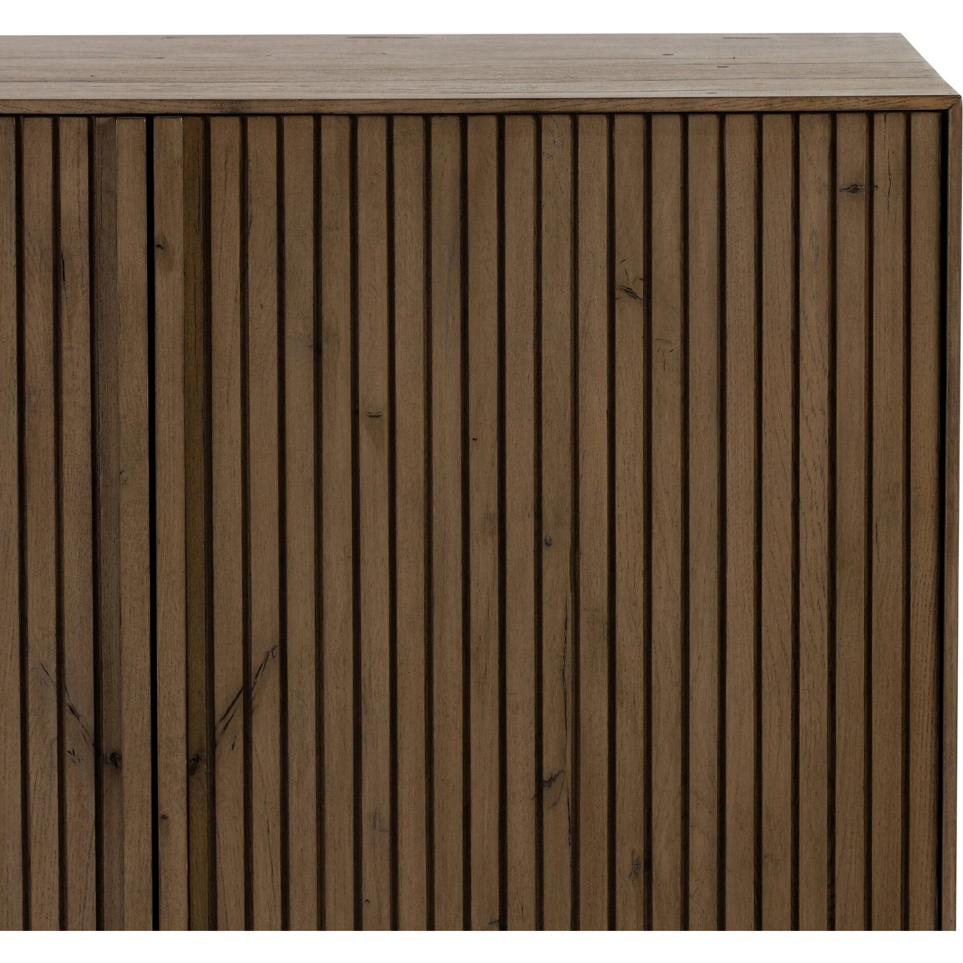 Leo Sideboard by Four Hands in rustic grey. Made from thick oak veneer, solid oak in a modern style.
