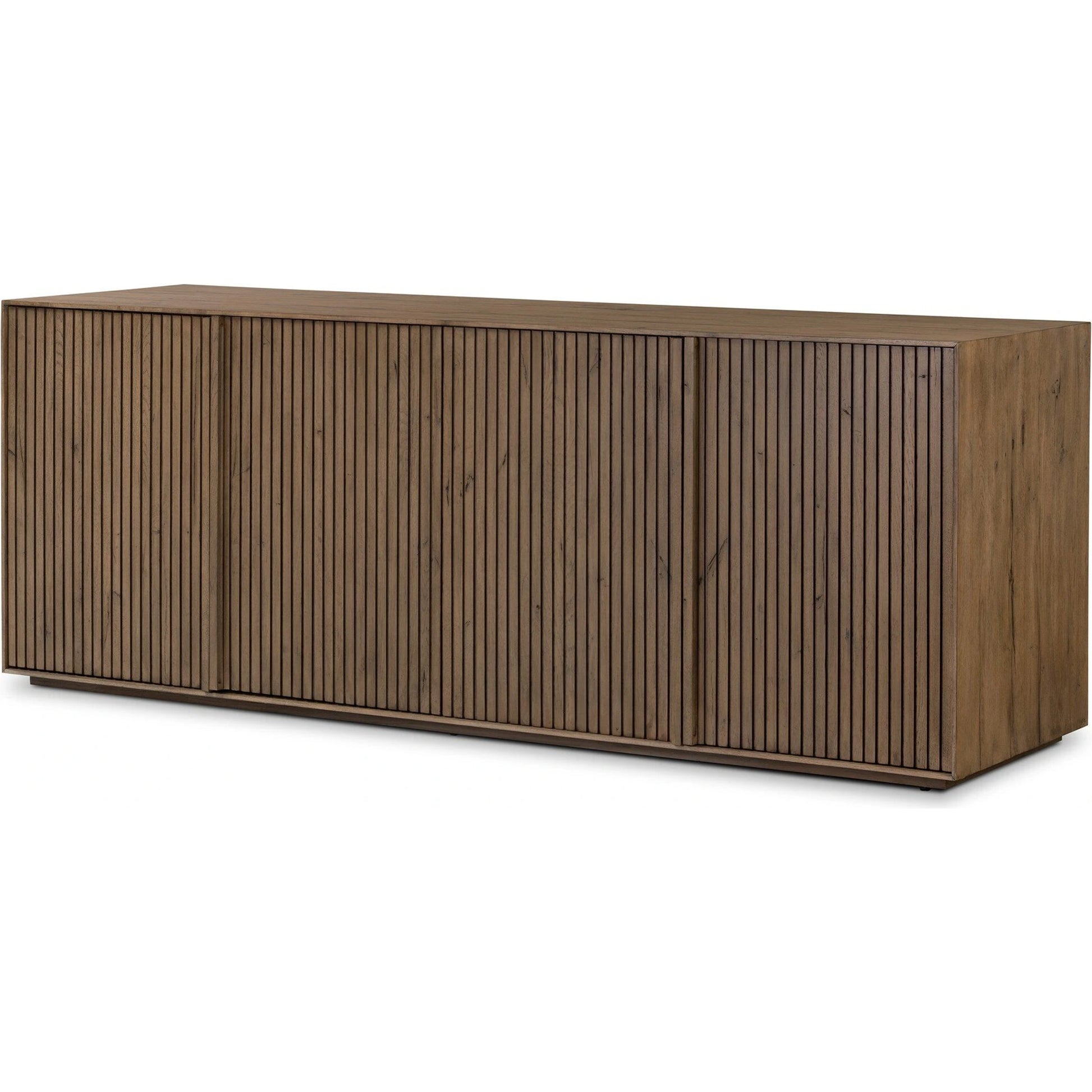 Leo Sideboard by Four Hands in rustic grey. Made from thick oak veneer, solid oak in a modern style.