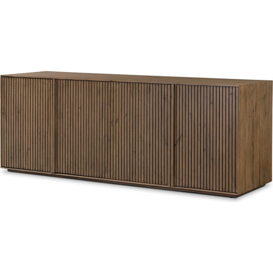 001 SI-2137464 | Primary Silo | Leo Sideboard by Four Hands in rustic grey. Made from thick oak veneer, solid oak in a modern style.