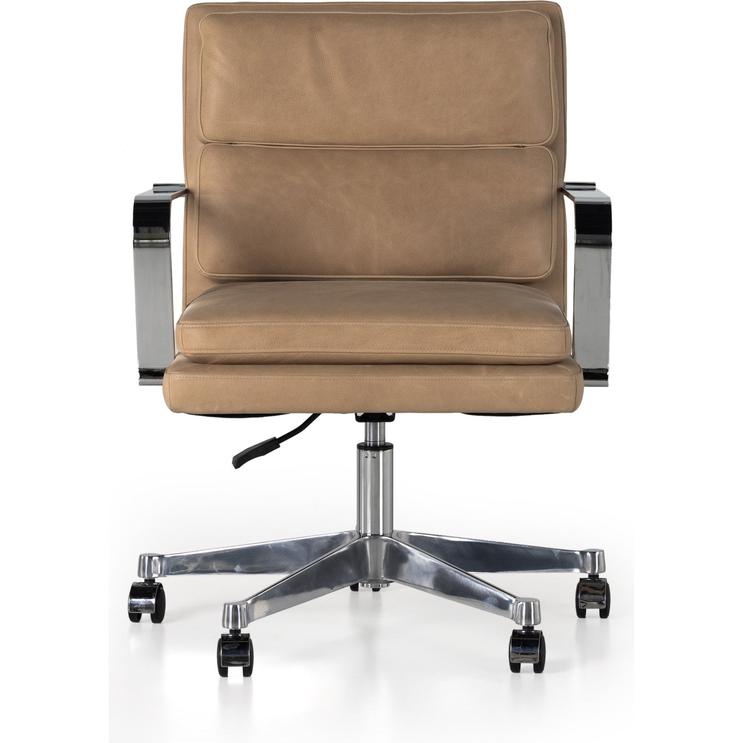 009 SI-1901490 | Additional Silo | Jude Desk Chair by Four Hands in palermo nude. Made from top grain leather, aluminum, stainless steel in a transitional style.