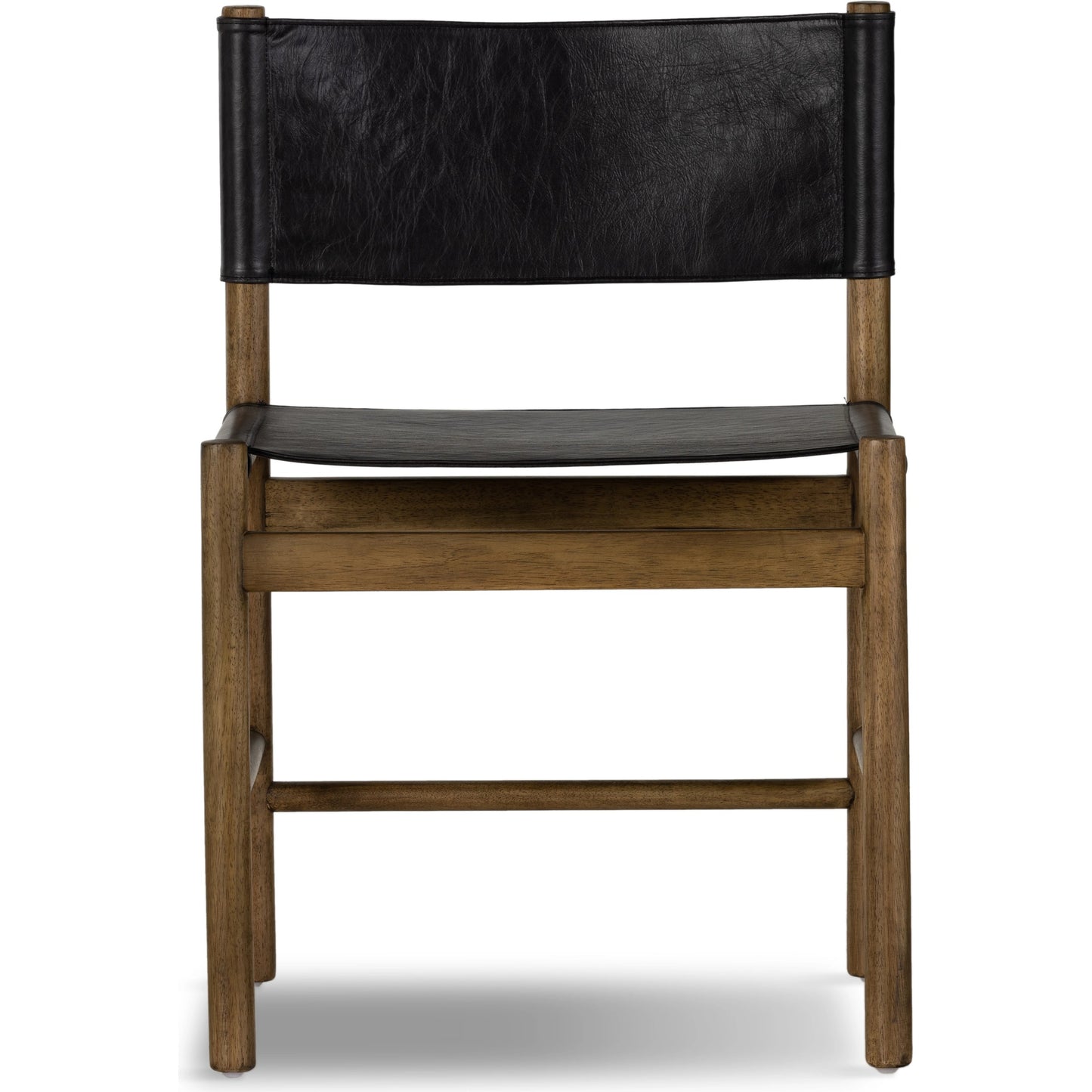 004 SI-1977440 | Additional Silo | Kena Dining Chair by Four Hands in sonoma black, vintage natural. Made from top grain leather, solid parawood in a modern style.