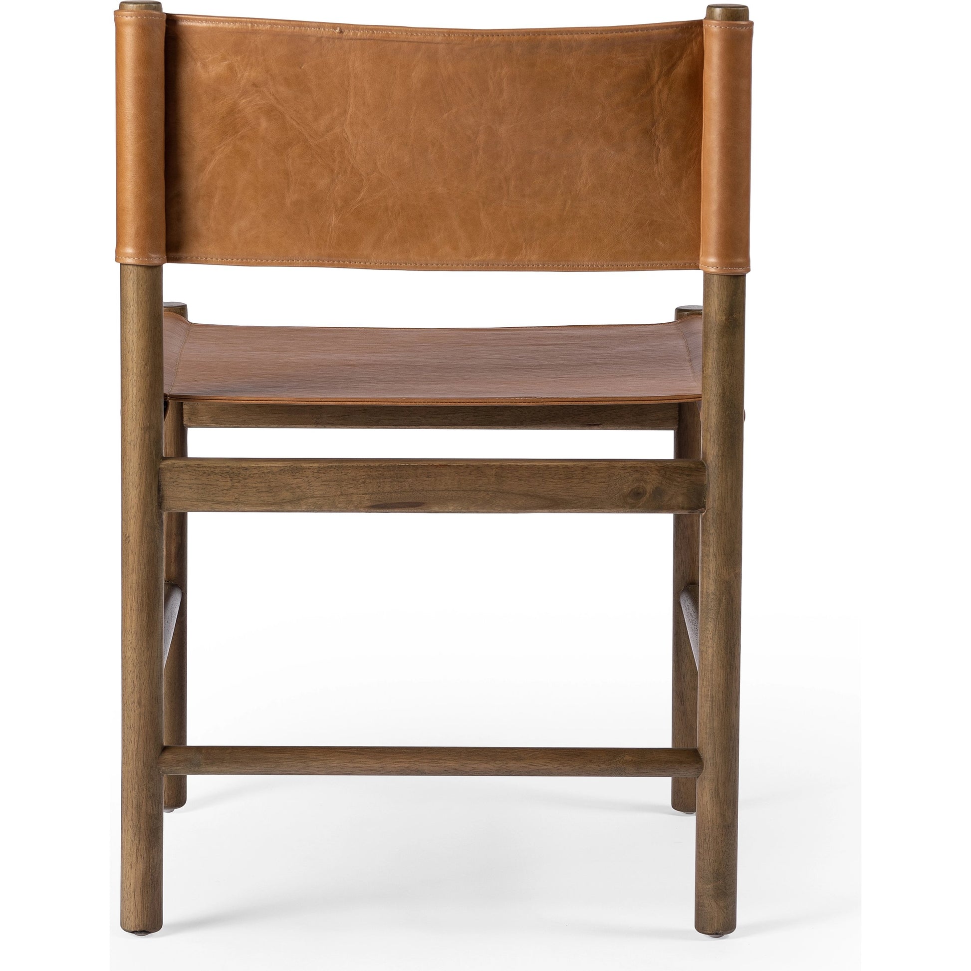 Kena Dining Chair by Four Hands. Made from top grain leather, solid parawood in a modern style.