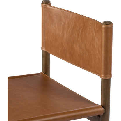 Kena Dining Chair by Four Hands. Made from top grain leather, solid parawood in a modern style.