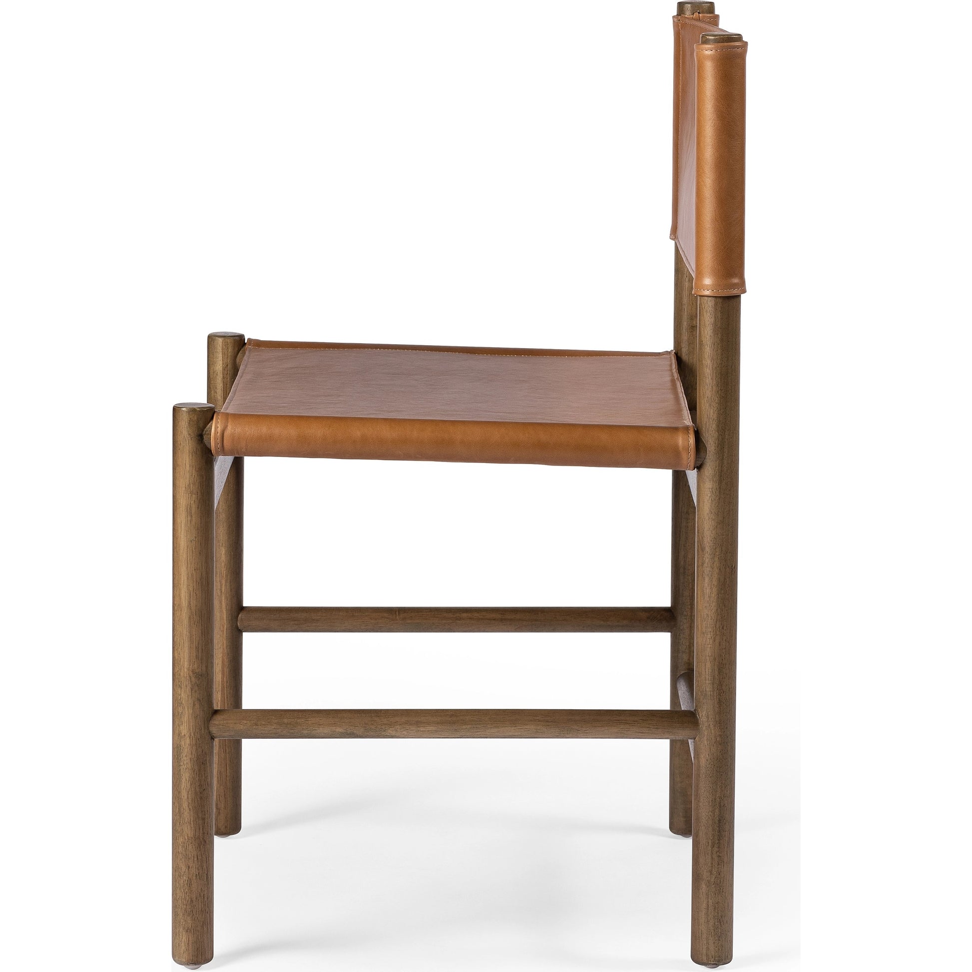 Kena Dining Chair by Four Hands. Made from top grain leather, solid parawood in a modern style.