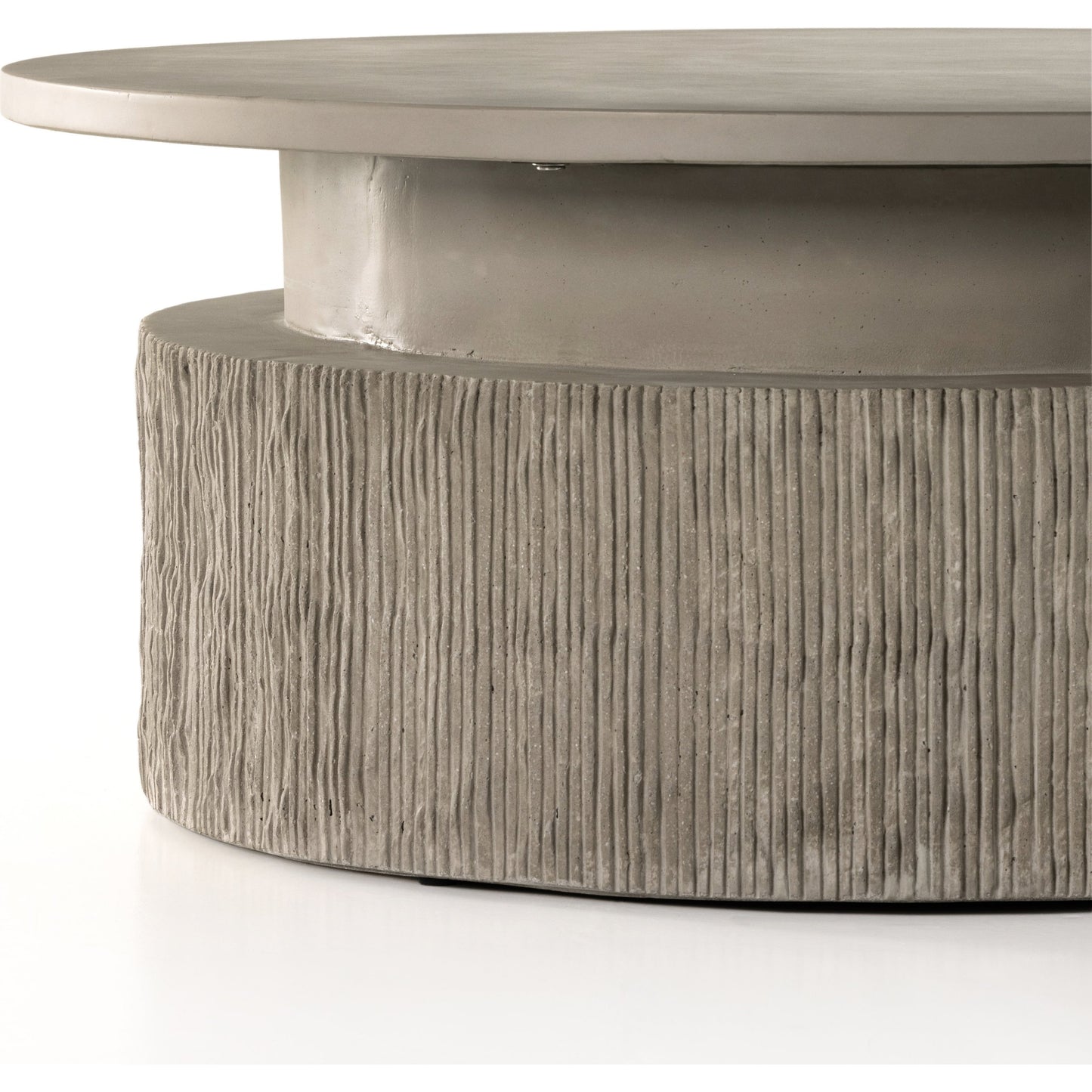 006 SI-1901996 | Additional Silo | Huron Outdoor Coffee Table by Four Hands in flint. Made from concrete in a modern style.