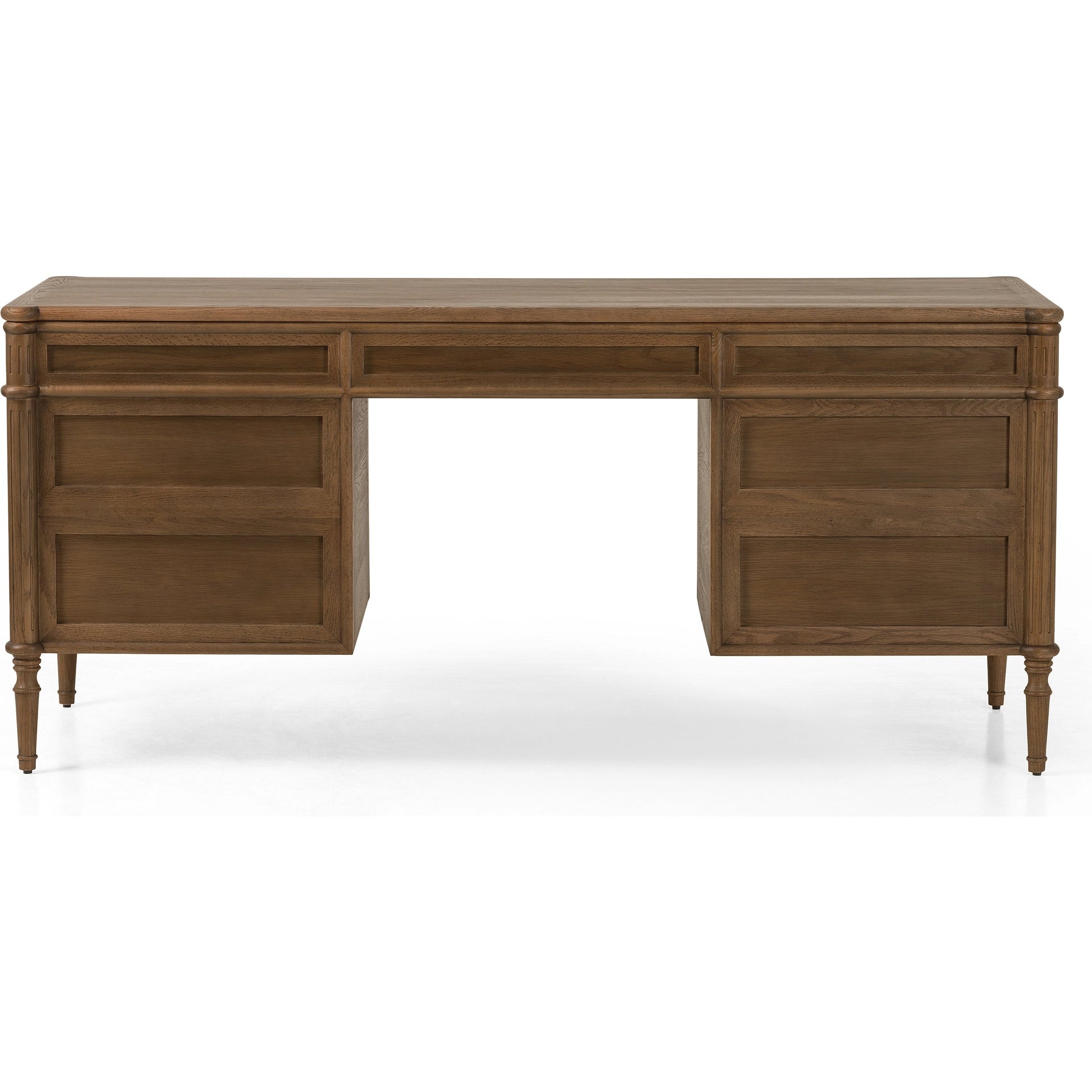 Toulouse Executive Desk by Four Hands. Made from solid oak, oak veneer in a modern style.