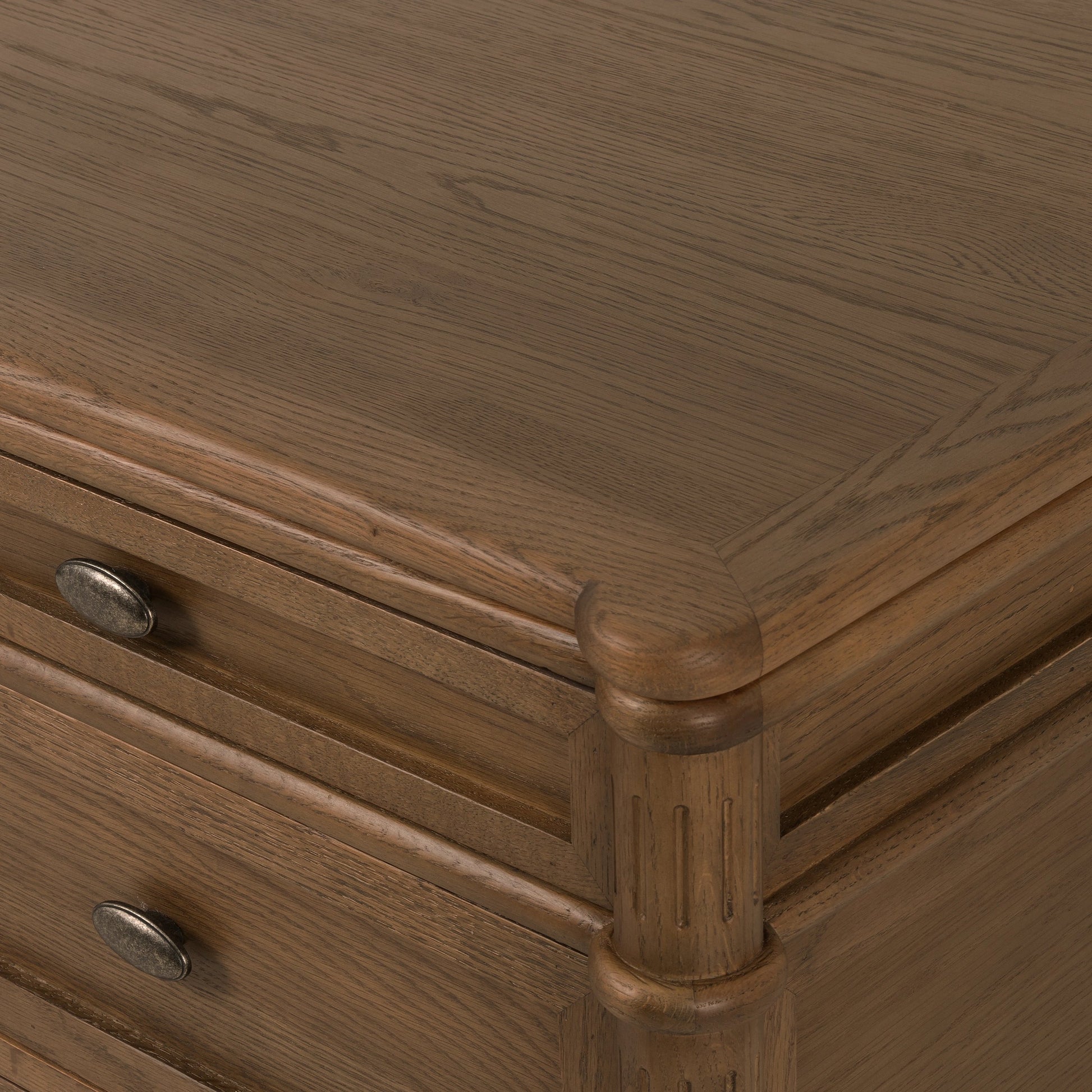 Toulouse Executive Desk by Four Hands. Made from solid oak, oak veneer in a modern style.