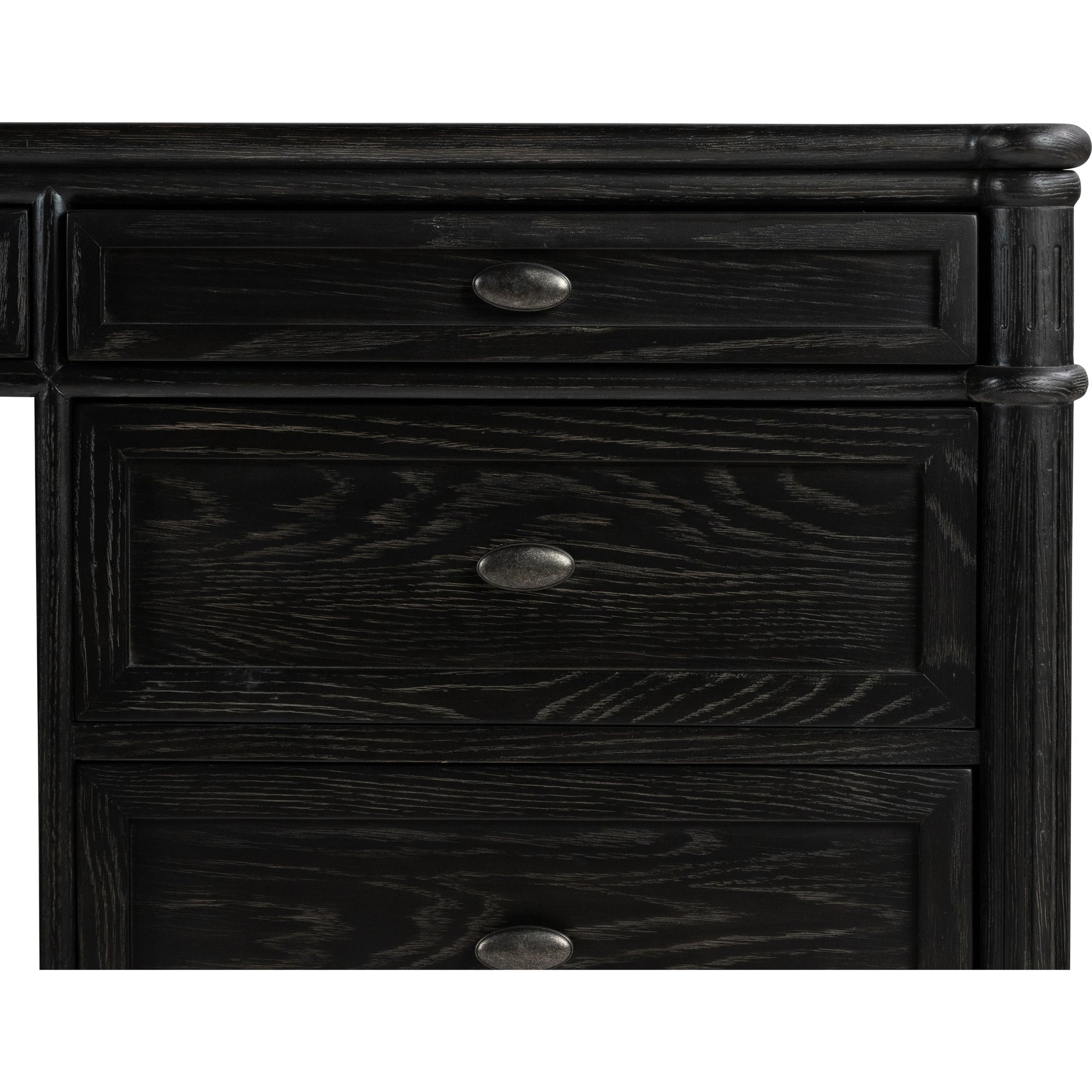 Toulouse Executive Desk by Four Hands. Made from solid oak, oak veneer in a modern style.